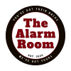 The Alarm Room logo featuring bold red and white text with a dark outer ring and the slogan “You’ve got their backs — we’ve got yours.”